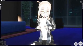 3D HENTAI X Alter posing and masturbating