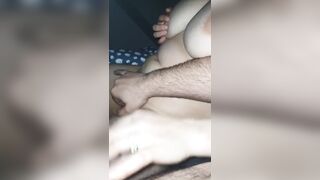 Step son hand slip under step mom panties touching her Pussy