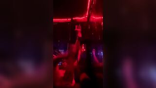 stripper tease show in the champagne room