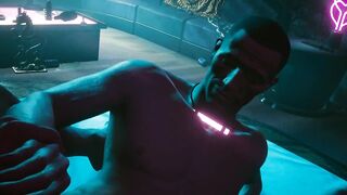 Cyberpunk 2077. Sex with a guy, a prostitute. Offered himself on the street | PC gameplay