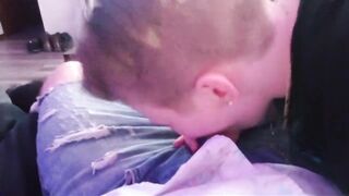 Dual BlowJob from DreamTeens 19y old. Oral Creampie Finish