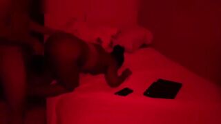 Rough sex under red lights (She was being rude before)