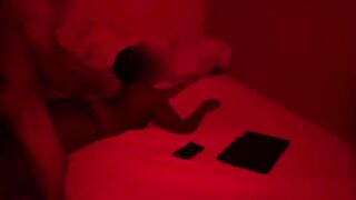 Rough sex under red lights (She was being rude before)