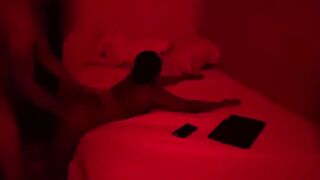 Rough sex under red lights (She was being rude before)