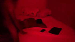 Rough sex under red lights (She was being rude before)