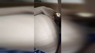 Homemade sex with a girl in fishnet tights