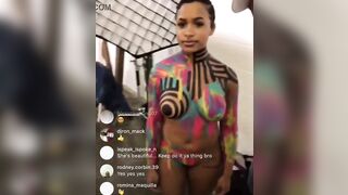 Instagram live nipple slip