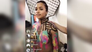 Instagram live nipple slip