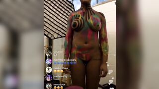 Instagram live nipple slip