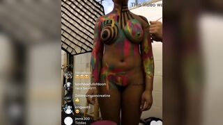 Instagram live nipple slip