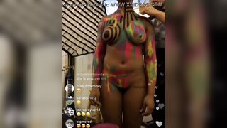 Instagram live nipple slip