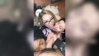 3 Girls Sucking my Dick at Crazy College Slut Party