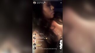 K Michell Nipple out on Instagram Live