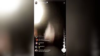 K Michell Nipple out on Instagram Live