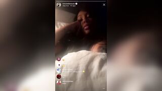 K Michell Nipple out on Instagram Live