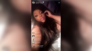 K Michell Nipple out on Instagram Live