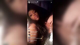 K Michell Nipple out on Instagram Live