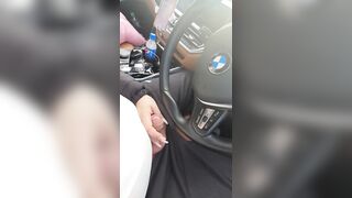 Step mom hand slip into step son pants while driving the car