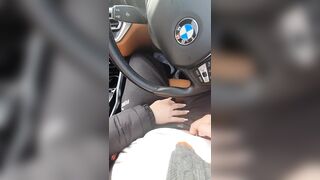 Step mom hand slip into step son pants while driving the car