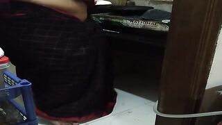 Desi Hot StepMom in Saree without Blouse fucked by StepSon While cooking - DESTROYED HER BIG ASS & CAME INSIDE (Tamil)