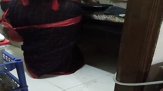 Desi Hot StepMom in Saree without Blouse fucked by StepSon While cooking - DESTROYED HER BIG ASS & CAME INSIDE (Tamil)