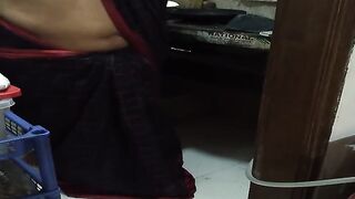 Desi Hot StepMom in Saree without Blouse fucked by StepSon While cooking - DESTROYED HER BIG ASS & CAME INSIDE (Tamil)