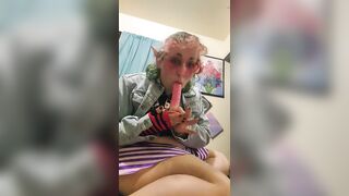 Darling Sunstorm Sucking on a Dildo till there boyfriend gets home