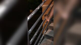 Fucking a black girl in the car and behind a building on the stairs