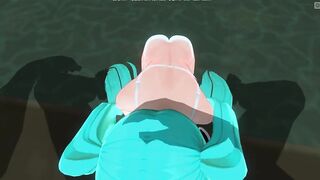 3D HENTAI POV Hatsune Miku sucks you off