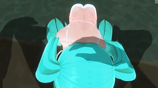 3D HENTAI POV Hatsune Miku sucks you off