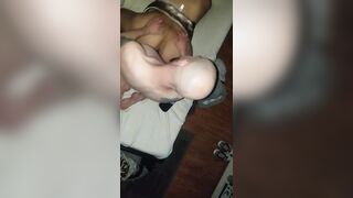 Fuck latina teen doggystyle with parents in room next door cum shot on ass