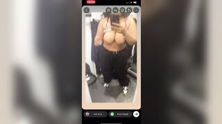 Big tits strips out Of Clothes in Public Changing Rooms