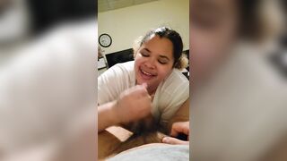 bbw babe sucks Latino guy