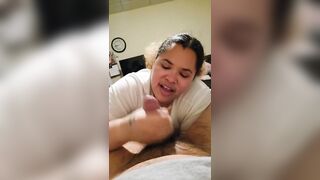 bbw babe sucks Latino guy