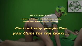 Cosplay couple sucking & fucking in ALL green from head to cock for St Patrick's Day - Lelu Love