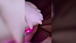 18 year old student plays with a toy and gives me a blowjob