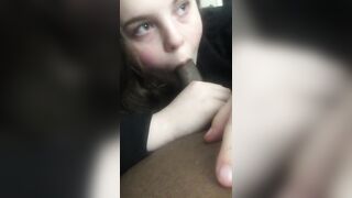 Pretty White Girl Sucks My Cock