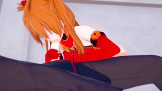 Asuka Handjob and Blowjob | Neon Genesis Evangelion Hentai Parody