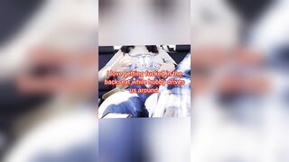 Hubby films hotwife fucking bull in backseat