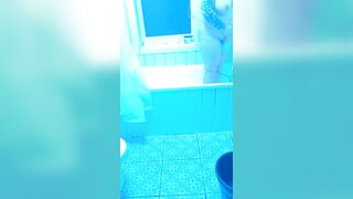 After party in the bathroom step son fuck step mom from behind