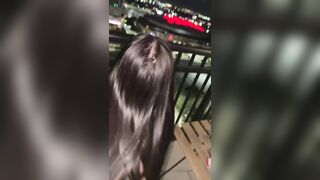 Fucking on the balcony