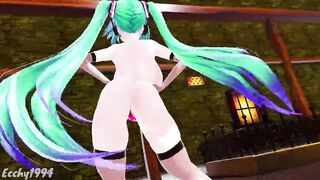 Hentai Thicc Miku Nude Dance Bass Knight Mmd - Emerald Hair Color Edit Smixix