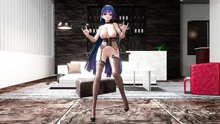 Fabrics Buds - Shogun Raiden mmd Blue Hair Color Edit Smixix