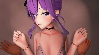 MMD Pushing down sex 2 - Suisei Purple Hair Color Edit Smixix