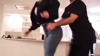 YouTuber Humps Girlfriend with Big Tits and Tight Jeans