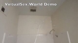 A Video Demo of using AR & VR to experience doggy style with a big tit coed in the bathroom