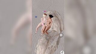 Lesbians Fingering at the Beach