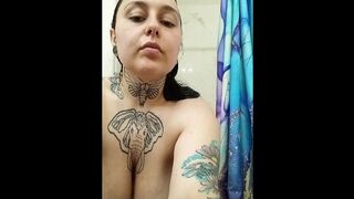 Wet tattooed MILF