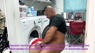 Step sis stuck in the dryer so my wife and I fuck her on our onlyfans @keirraandleo