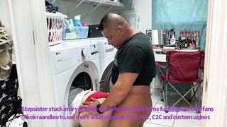 Step sis stuck in the dryer so my wife and I fuck her on our onlyfans @keirraandleo